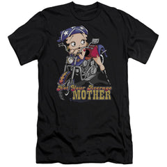 Betty Boop Not Your Average Mother Men's Ultra-Soft 30/1 Cotton Slim Short-Sleeve T-Shirt