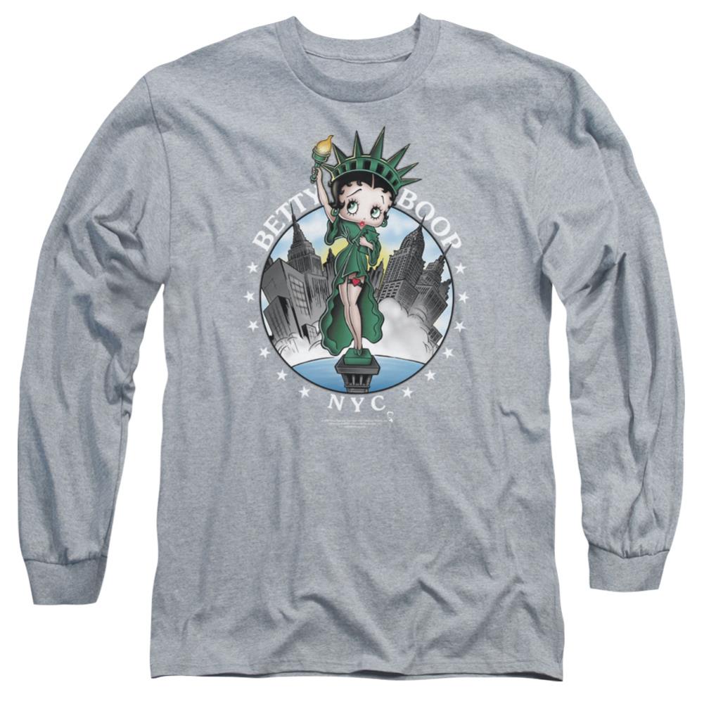 Betty Boop Nyc Men's 18/1 Cotton Long-Sleeve T-Shirt
