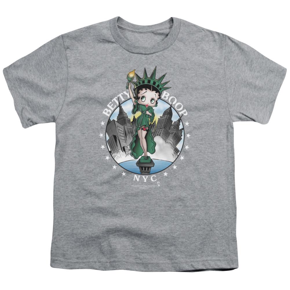 Betty Boop Nyc Youth 18/1 100% Cotton Short-Sleeve T-Shirt