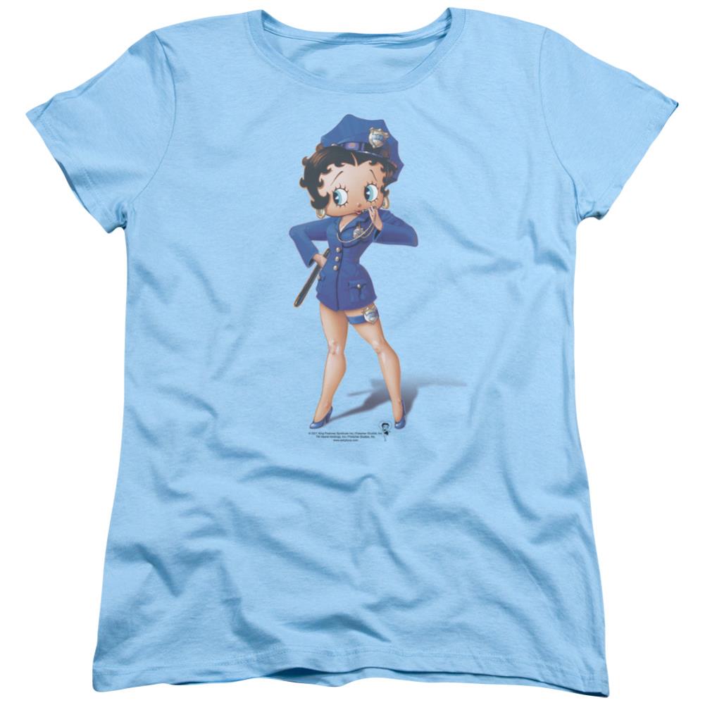 Betty Boop Officer Boop Women's 18/1 Cotton Short-Sleeve T-Shirt