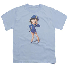Betty Boop Officer Boop Youth 18/1 100% Cotton Short-Sleeve T-Shirt