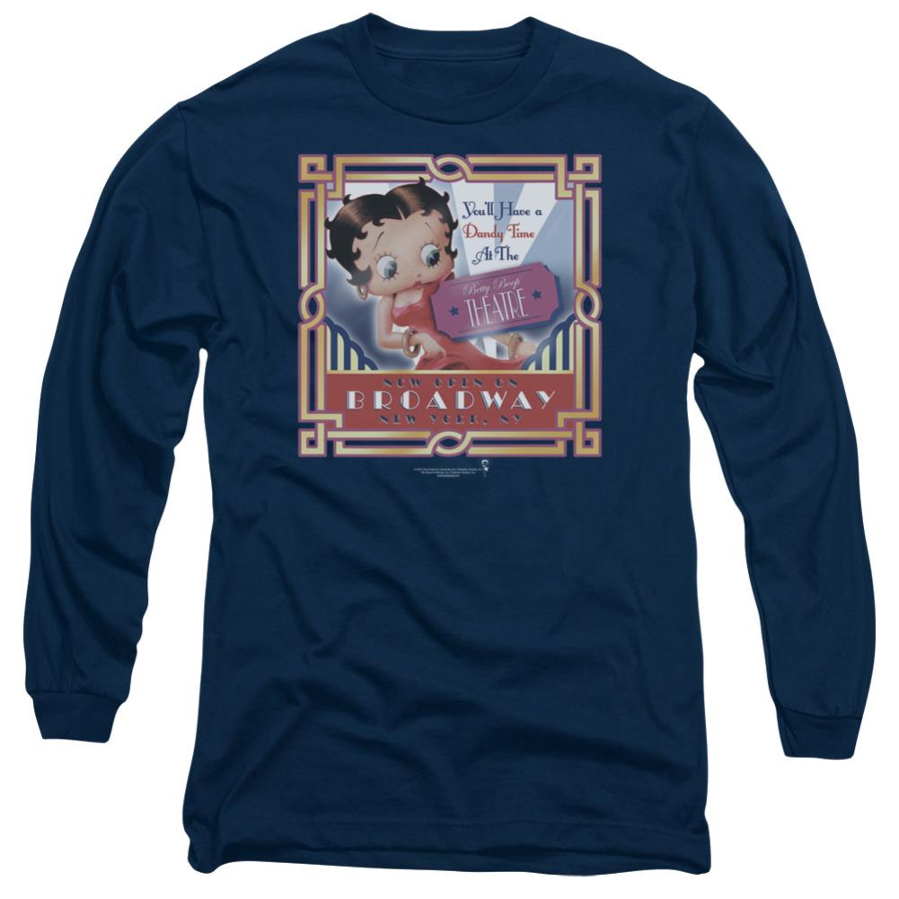 Betty Boop On Broadway Men's 18/1 Cotton Long-Sleeve T-Shirt