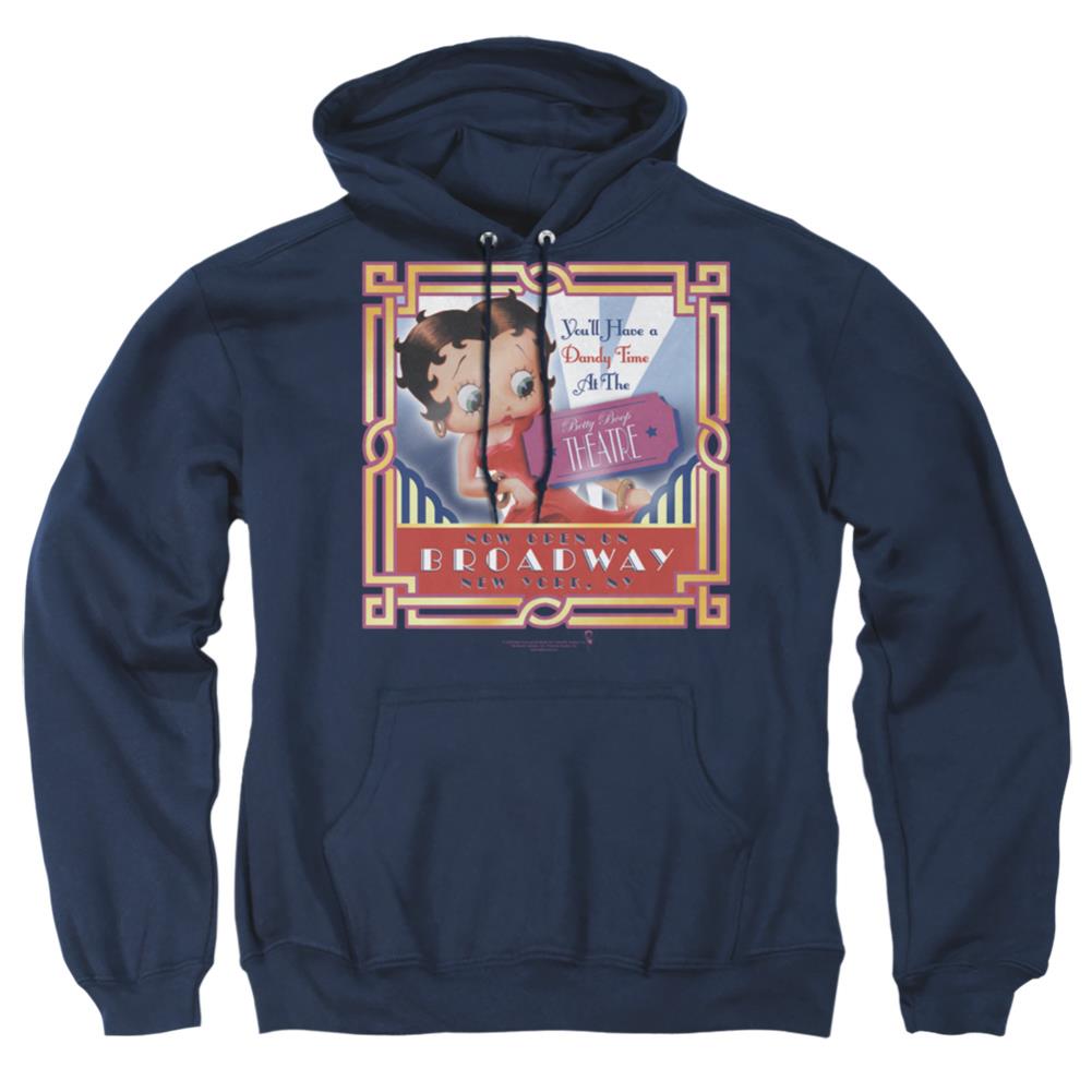 Betty Boop On Broadway Men's Pull-Over 75 25 Poly Hoodie