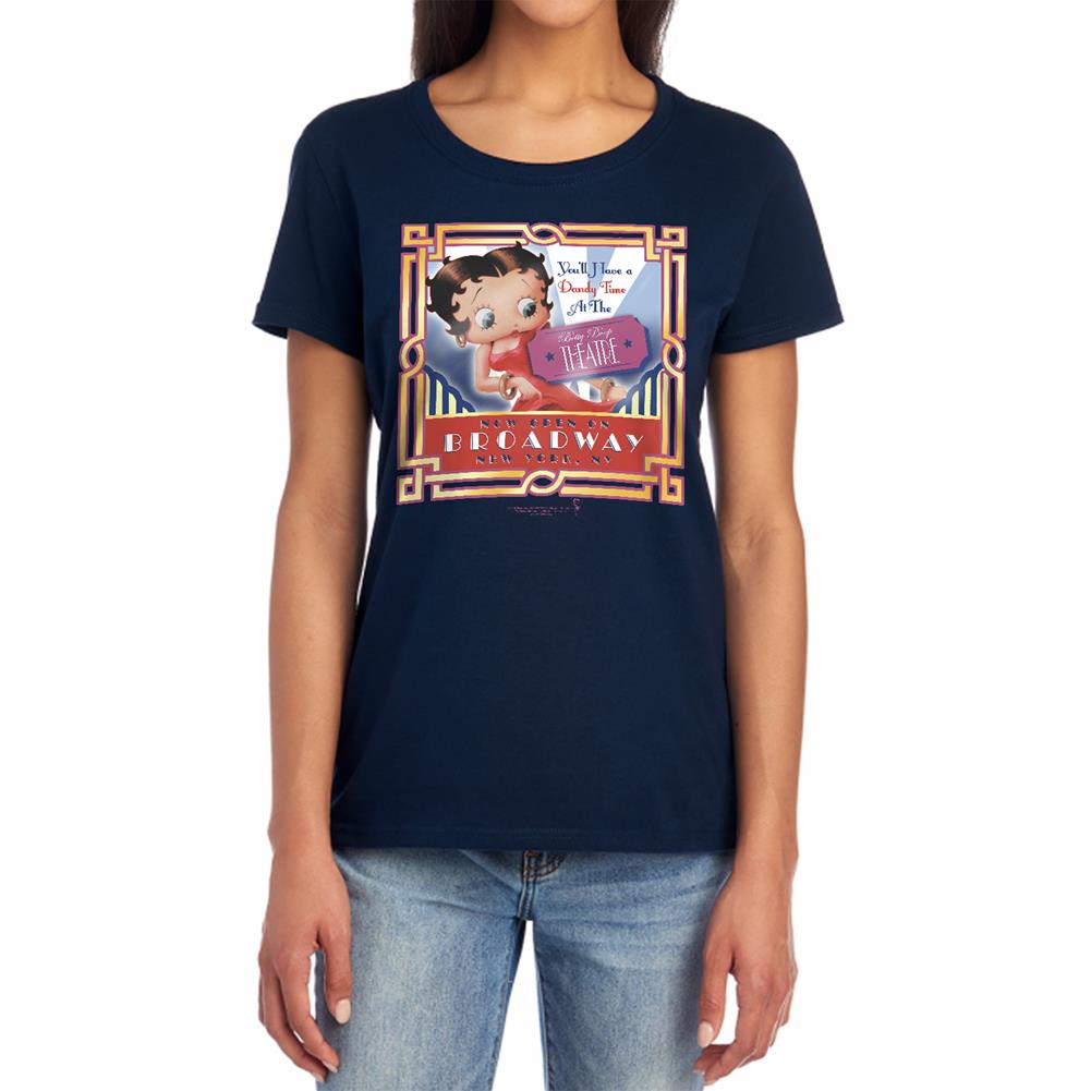 Betty Boop On Broadway Women's 18/1 Cotton Short-Sleeve T-Shirt