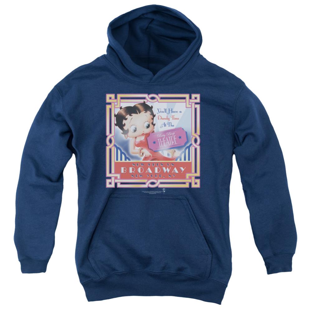 Betty Boop On Broadway Youth Cotton Poly Pull-Over Hoodie