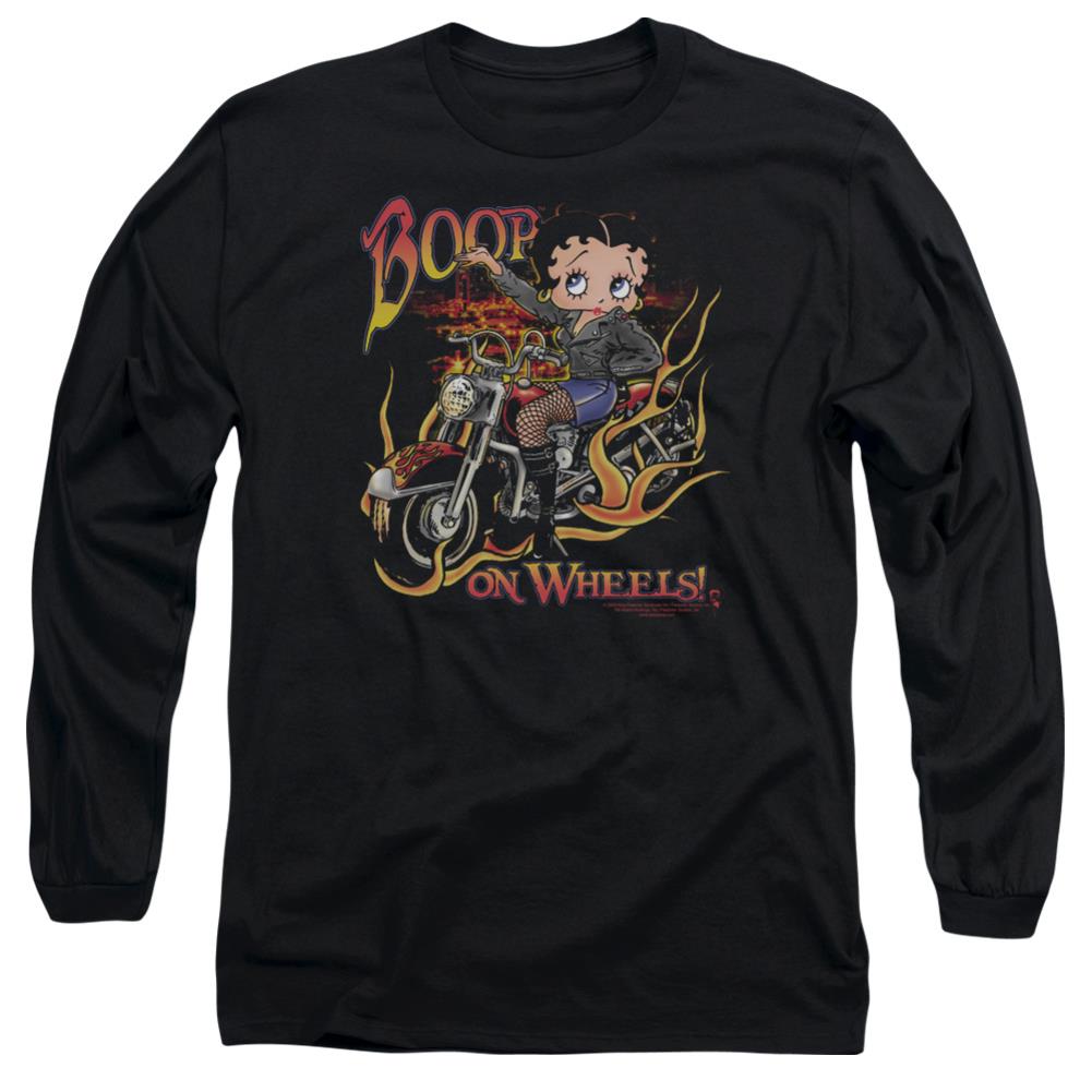 Betty Boop On Wheels Men's 18/1 Cotton Long-Sleeve T-Shirt