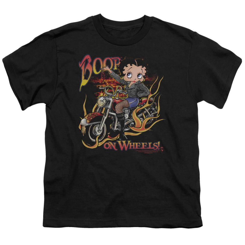Betty Boop On Wheels Youth 18/1 100% Cotton Short-Sleeve T-Shirt