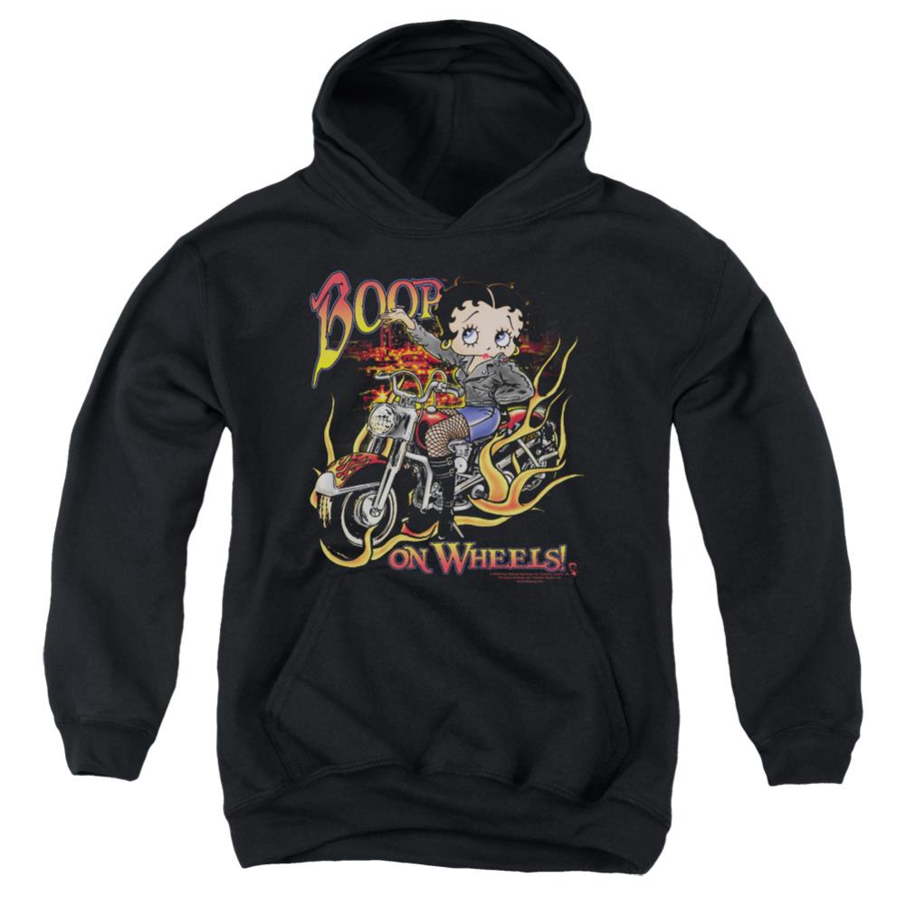Betty Boop On Wheels Youth Cotton Poly Pull-Over Hoodie