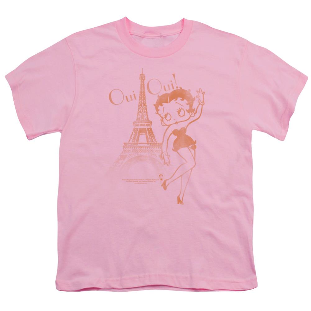 Betty Boop Oui Oui Youth 18/1 100% Cotton Short-Sleeve T-Shirt