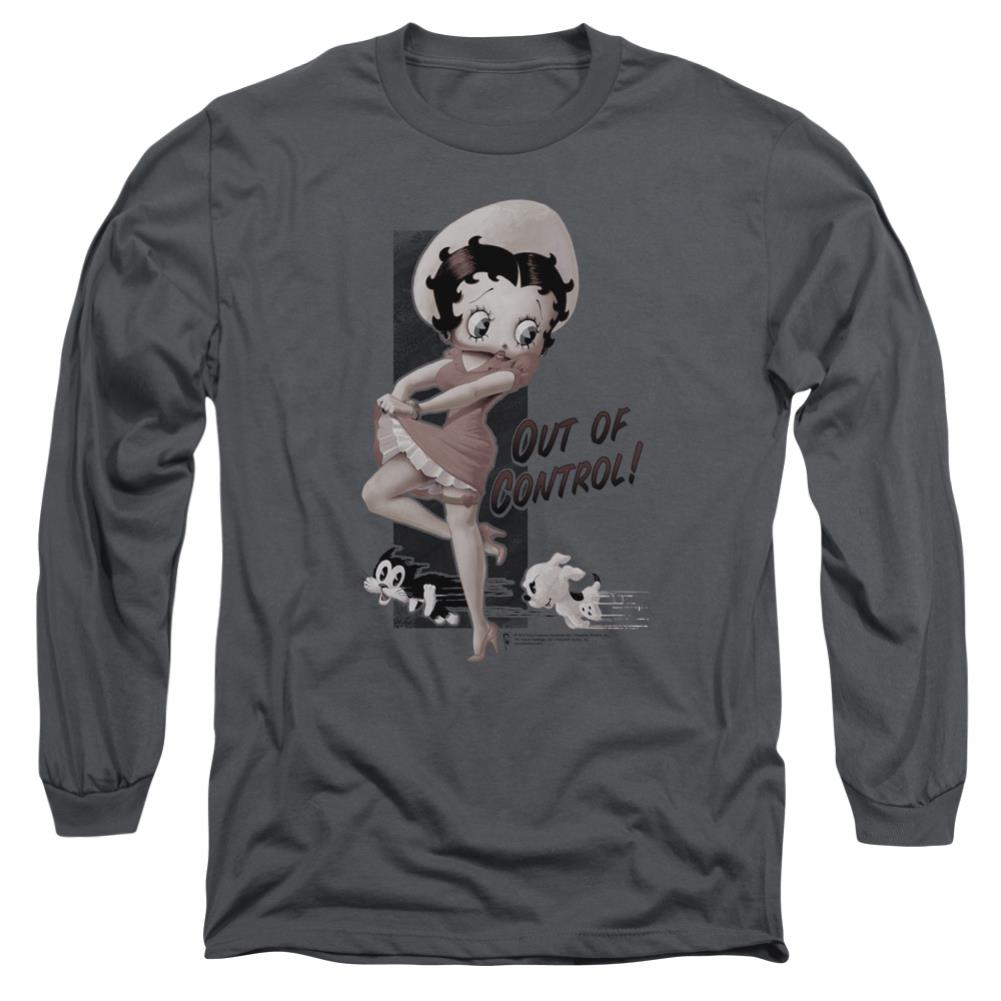 Betty Boop Out Of Control Men's 18/1 Cotton Long-Sleeve T-Shirt