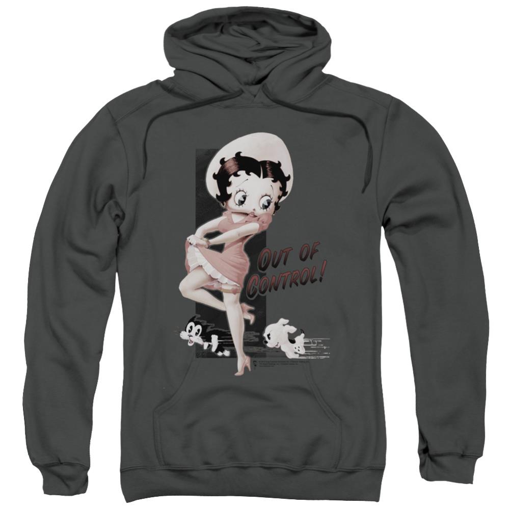 Betty Boop Out Of Control Men's Pull-Over 75 25 Poly Hoodie