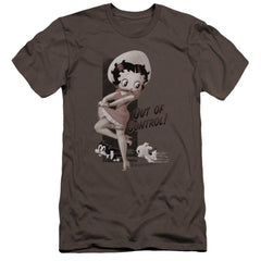 Betty Boop Out Of Control Men's Ultra-Soft 30/1 Cotton Slim Short-Sleeve T-Shirt