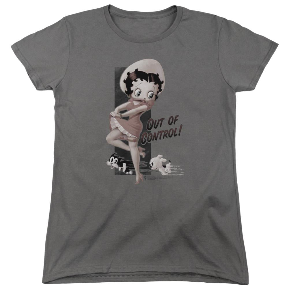 Betty Boop Out Of Control Women's 18/1 Cotton Short-Sleeve T-Shirt