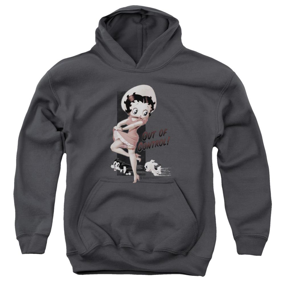 Betty Boop Out Of Control Youth Cotton Poly Pull-Over Hoodie