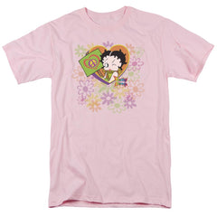 Betty Boop Peace Love And Boop Men's 18/1 Cotton Short-Sleeve T-Shirt