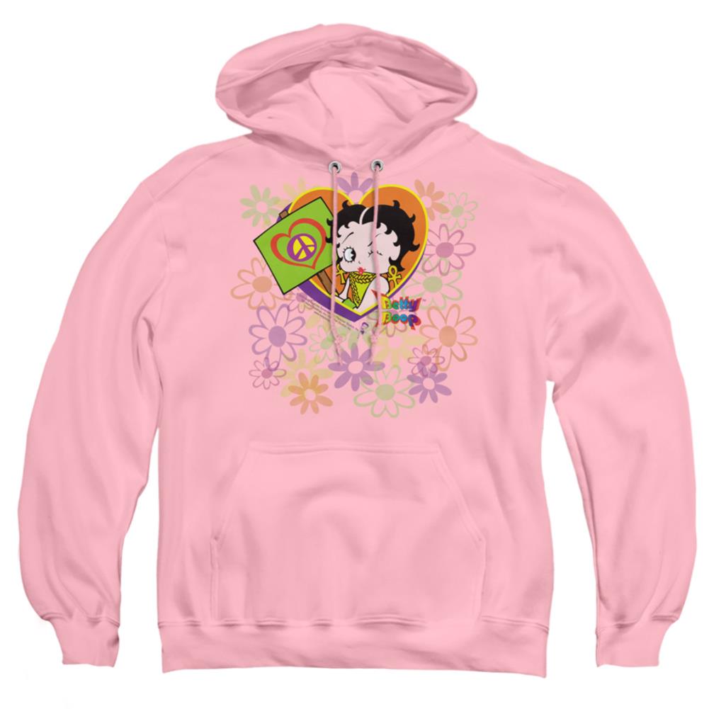 Betty Boop Peace Love And Boop Men's Pull-Over 75 25 Poly Hoodie