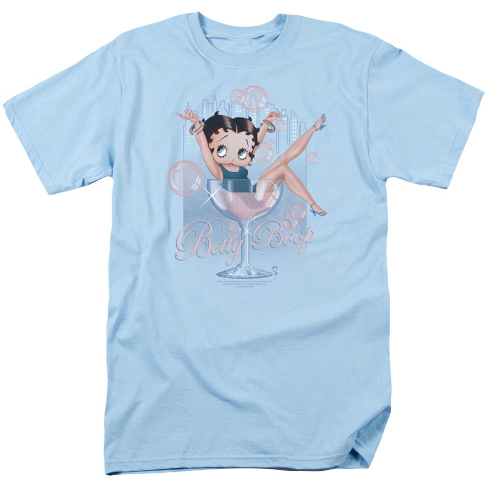 Betty Boop Pink Champagne Men's 18/1 Cotton Short-Sleeve T-Shirt