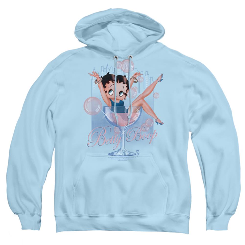 Betty Boop Pink Champagne Men's Pull-Over 75 25 Poly Hoodie