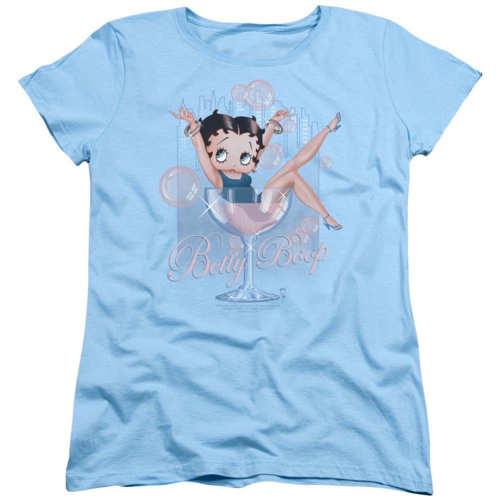 Betty Boop Pink Champagne Women's 18/1 Cotton Short-Sleeve T-Shirt