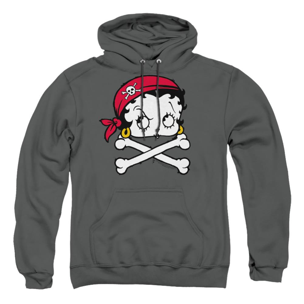 Betty Boop Pirate Men's Pull-Over 75 25 Poly Hoodie