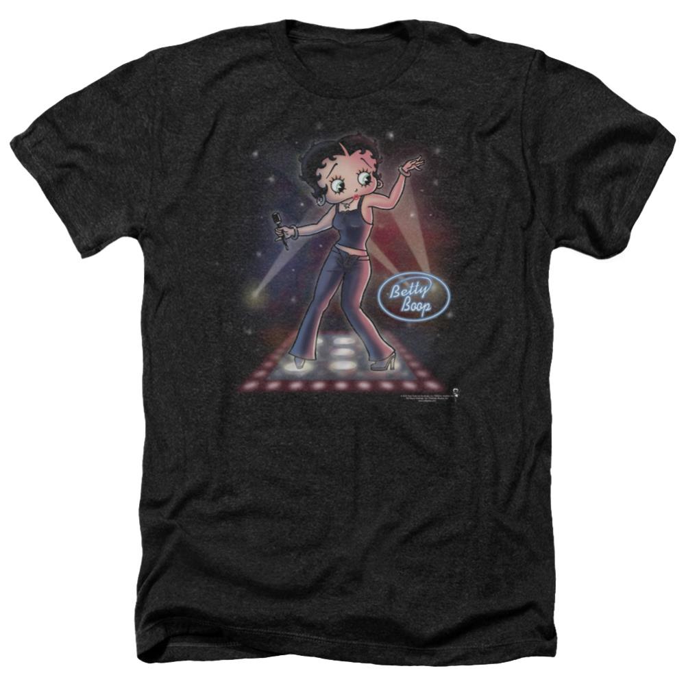 Betty Boop Pop Star Men's 30/1 Heather 60 40 Poly Short-Sleeve T-Shirt
