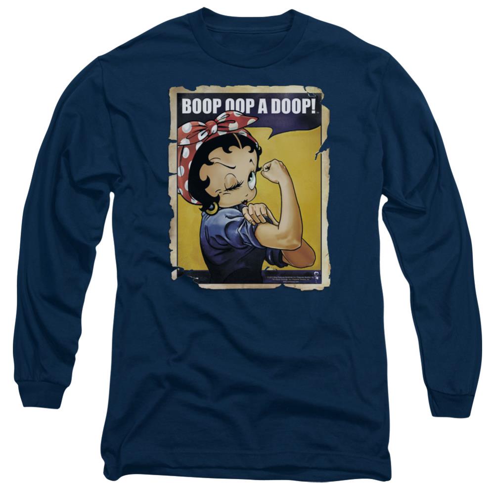 Betty Boop Power Men's 18/1 Cotton Long-Sleeve T-Shirt