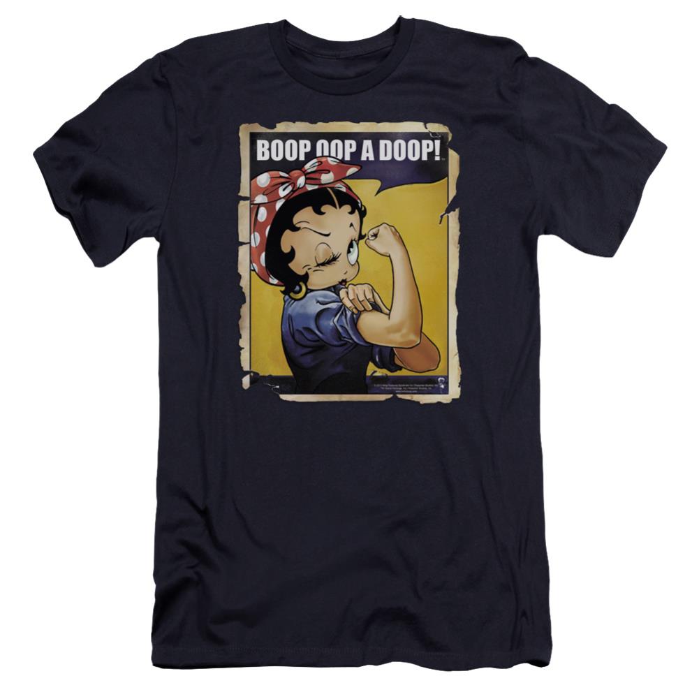 Betty Boop Power Men's Ultra-Soft 30/1 Cotton Slim Short-Sleeve T-Shirt