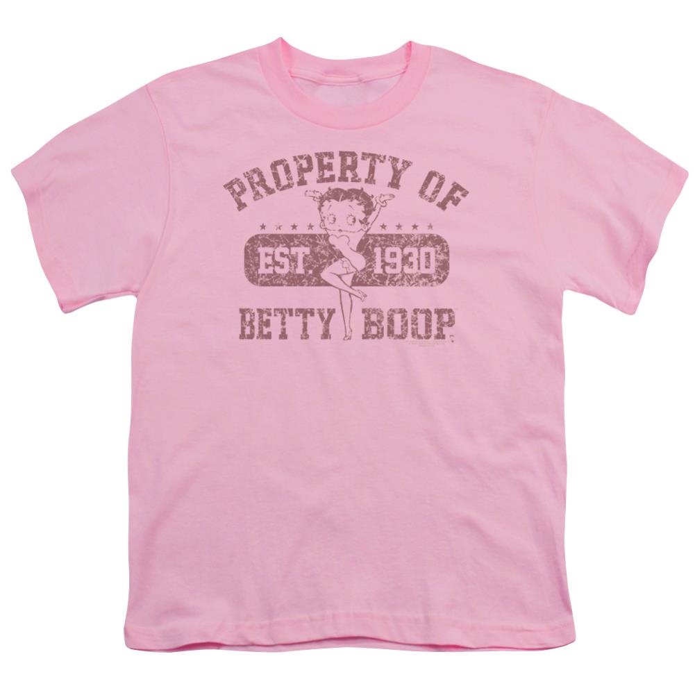 Betty Boop Property Of Boop Youth 18/1 100% Cotton Short-Sleeve T-Shirt