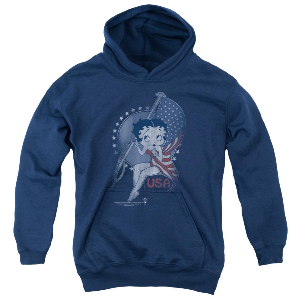 Betty Boop Proud Betty Youth Cotton Poly Pull-Over Hoodie