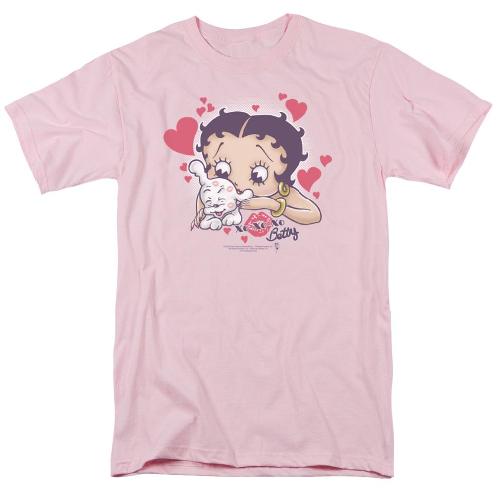 Betty Boop Puppy Love Men's 18/1 Cotton Short-Sleeve T-Shirt