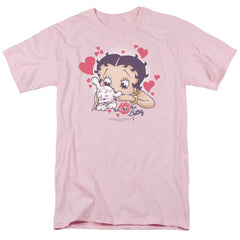 Betty Boop Puppy Love Men's 18/1 Cotton Short-Sleeve T-Shirt