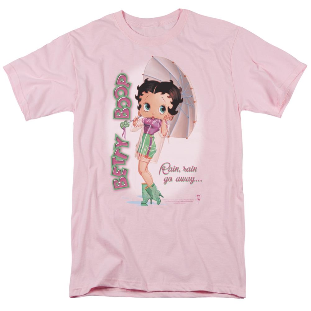 Betty Boop Rain Rain Go Away Men's 18/1 Cotton Short-Sleeve T-Shirt
