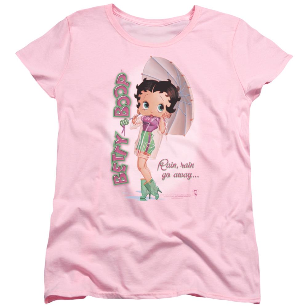 Betty Boop Rain Rain Go Away Women's 18/1 Cotton Short-Sleeve T-Shirt