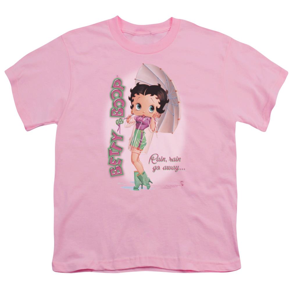 Betty Boop Rain Rain Go Away Youth 18/1 100% Cotton Short-Sleeve T-Shirt