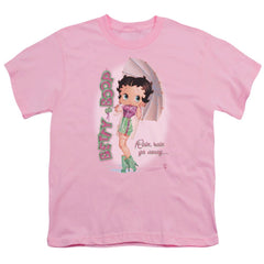Betty Boop Rain Rain Go Away Youth 18/1 100% Cotton Short-Sleeve T-Shirt