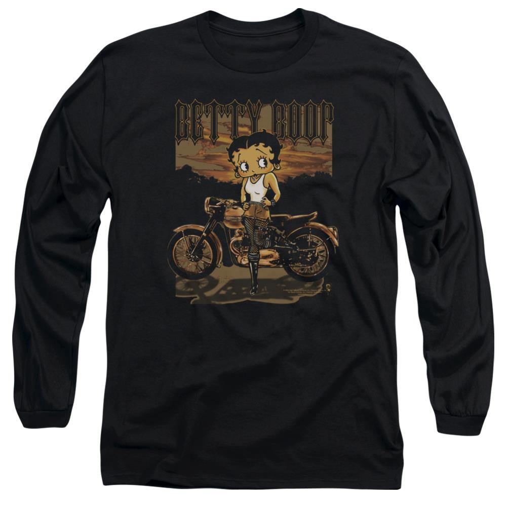 Betty Boop Rebel Rider Men's 18/1 Cotton Long-Sleeve T-Shirt