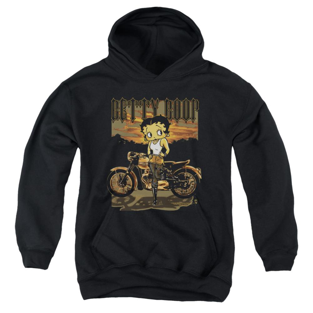Betty Boop Rebel Rider Youth Cotton Poly Pull-Over Hoodie