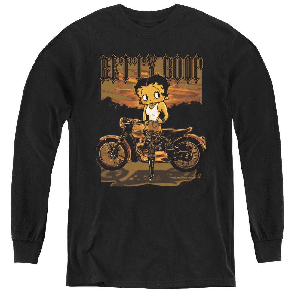 Betty Boop Rebel Rider Youth Long-Sleeve T-Shirt