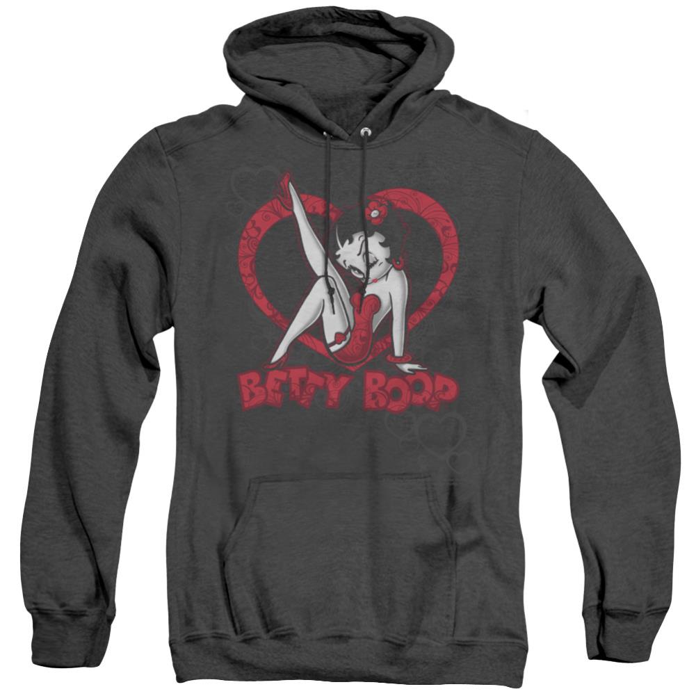 Betty Boop Scrolling Hearts Men's Pull-Over Hoodie