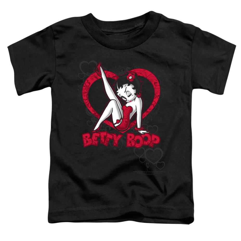 Betty Boop Scrolling Hearts Toddler 18/1 Cotton Short-Sleeve T-Shirt