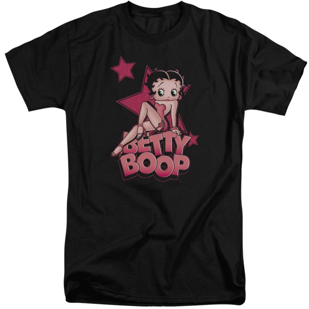 Betty Boop Sexy Star Men's 18/1 Tall Cotton Short-Sleeve T-Shirt
