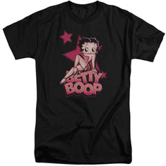 Betty Boop Sexy Star Men's 18/1 Tall Cotton Short-Sleeve T-Shirt