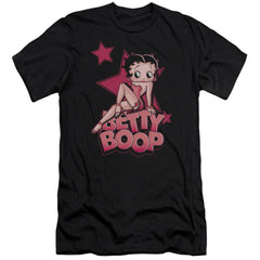 Betty Boop Sexy Star Men's Ultra-Soft 30/1 Cotton Slim Short-Sleeve T-Shirt