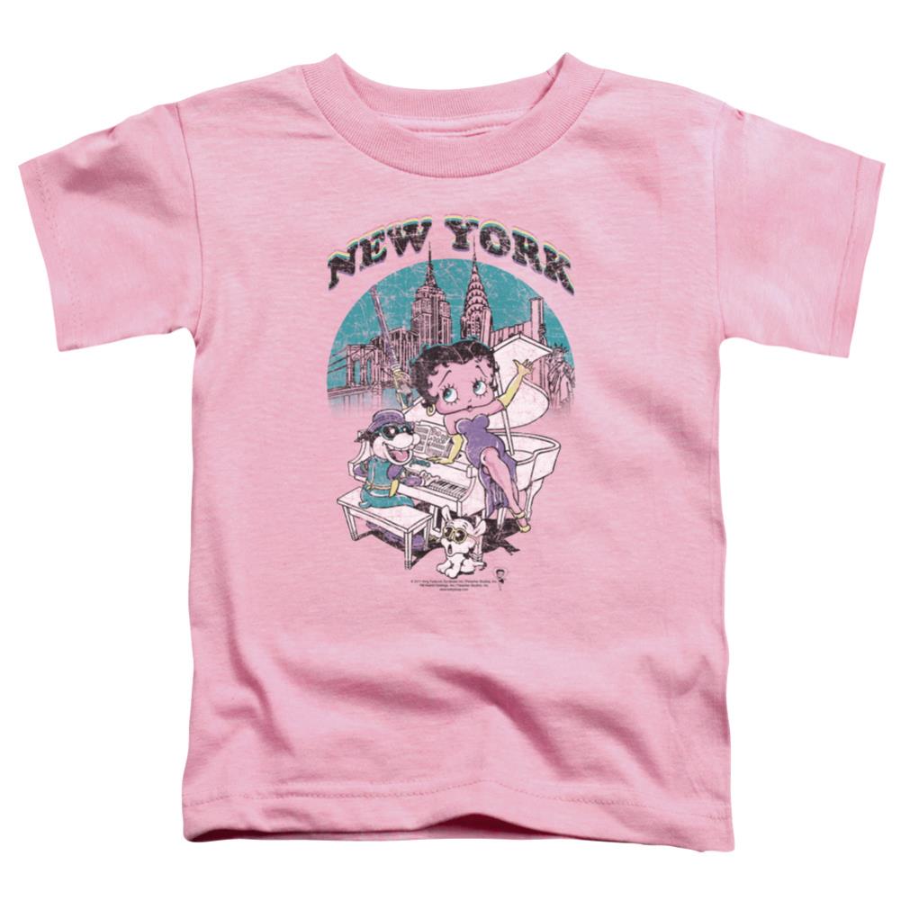 Betty Boop Singing In Ny Toddler 18/1 Cotton Short-Sleeve T-Shirt