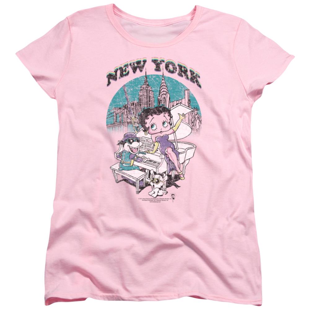 Betty Boop Singing In Ny Women's 18/1 Cotton Short-Sleeve T-Shirt
