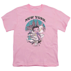 Betty Boop Singing In Ny Youth 18/1 100% Cotton Short-Sleeve T-Shirt