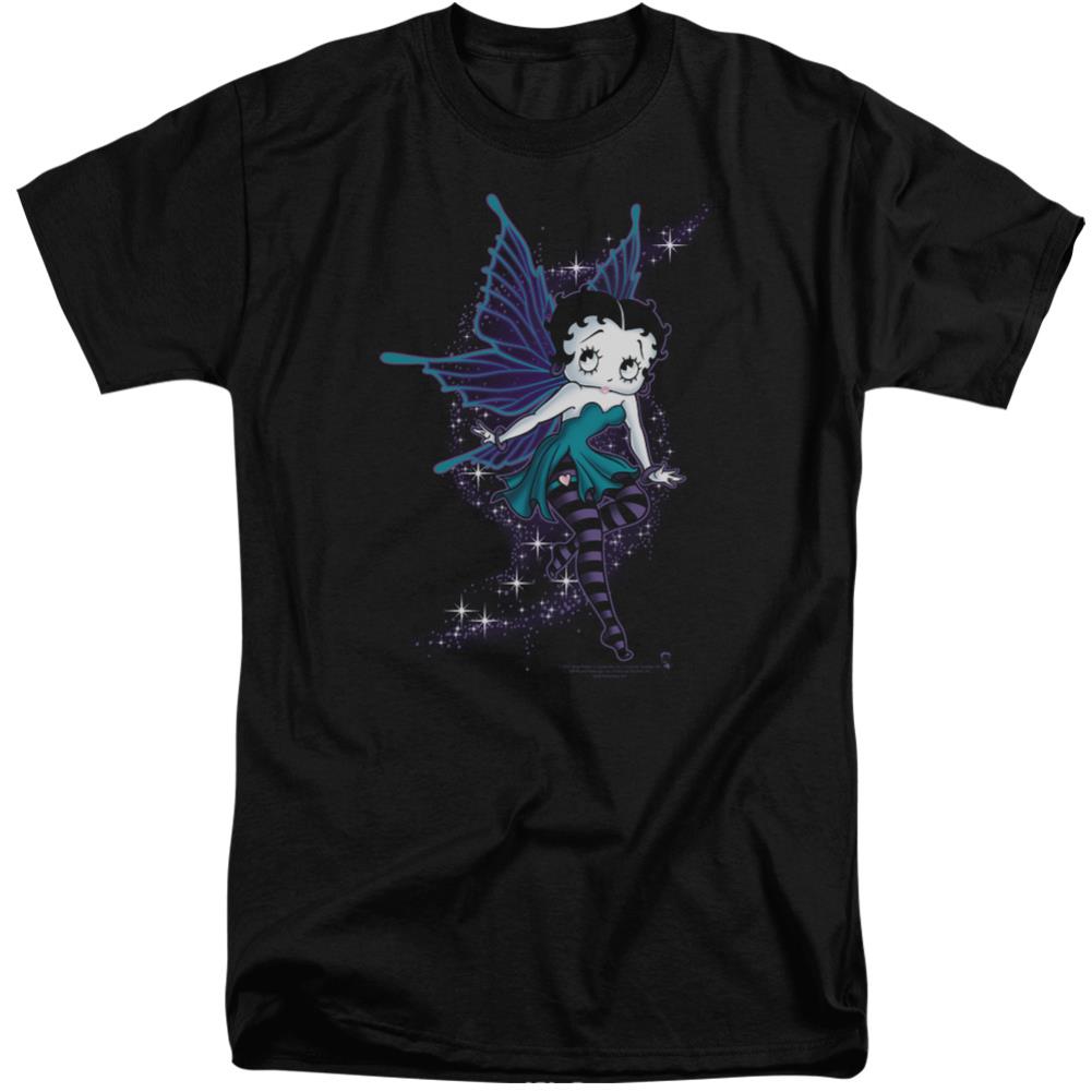 Betty Boop Sparkle Fairy Men's 18/1 Tall Cotton Short-Sleeve T-Shirt