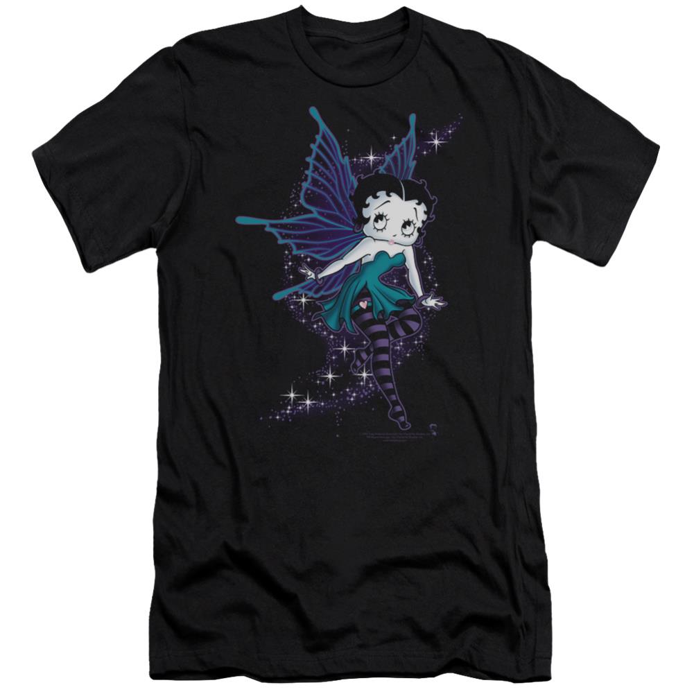 Betty Boop Sparkle Fairy Men's Ultra-Soft 30/1 Cotton Slim Short-Sleeve T-Shirt