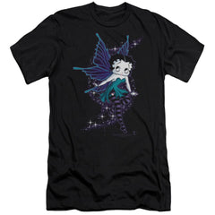 Betty Boop Sparkle Fairy Men's Ultra-Soft 30/1 Cotton Slim Short-Sleeve T-Shirt