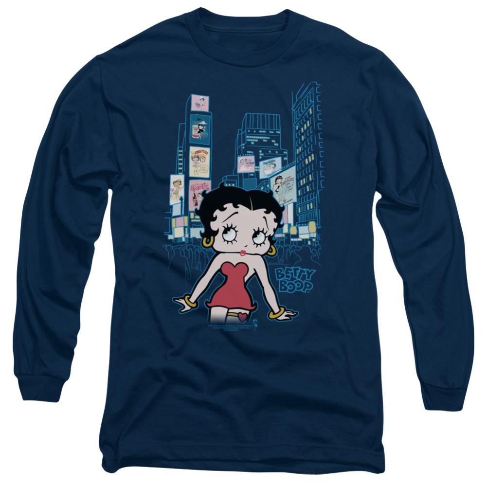 Betty Boop Square Men's 18/1 Cotton Long-Sleeve T-Shirt